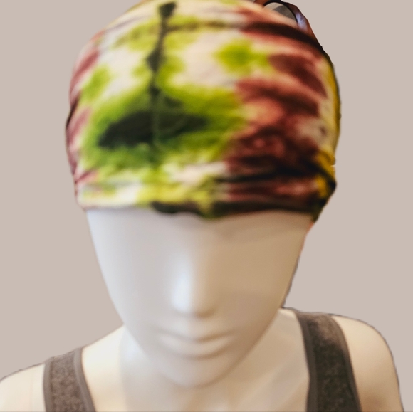 TIE DYE Handmade Headband *4 Designs Lime Green NEW - Picture 9 of 9